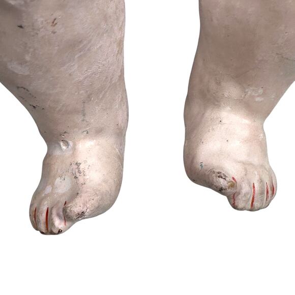 Antique Vintage Revalo DEP Bisque Socket Head Girl Character Doll Size 3 Bow - Picture 9 of 11